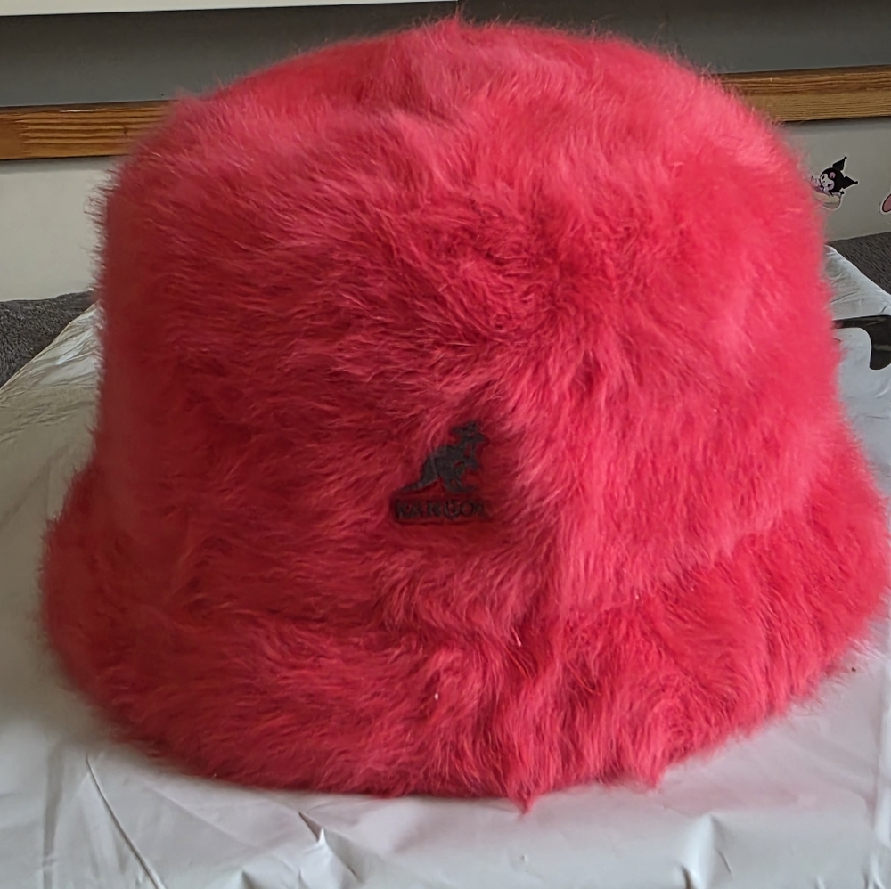 Kangol Fluffy Hot Pink Bucket Hat